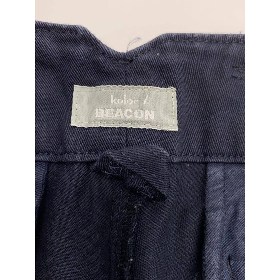 kolor / BEACON◇23SS/パッカリングパンツ/ボトム/2/コットン/NVY/無地