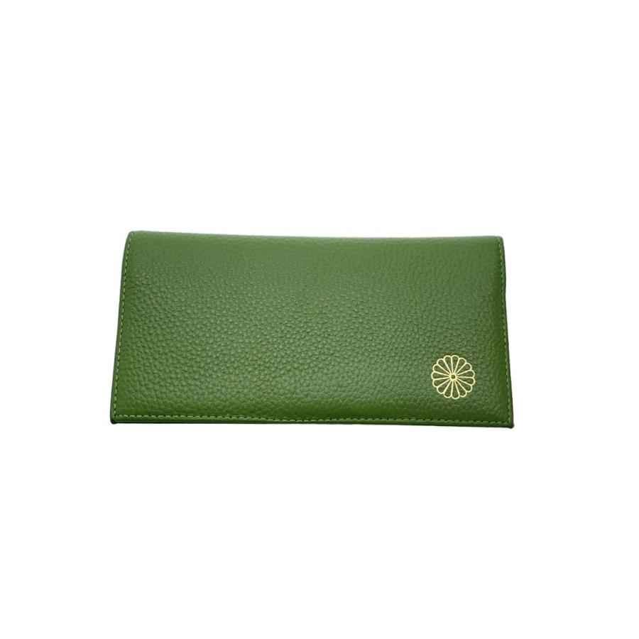 皇居限定 グリーン長財布 No．2379 皇居/長財布/若草色/菊の御紋