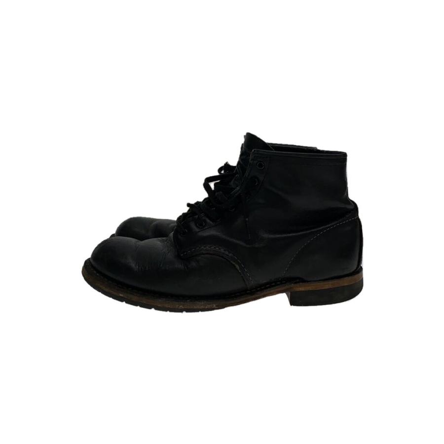 RED WING◇レースアップブーツ/US8/ブラック/レザー/9014 RED WING◇レースアップブーツ/US8/ブラック/レザー/9014