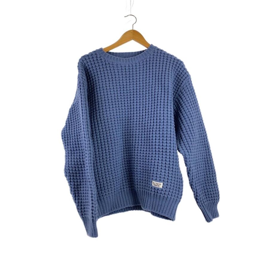 WACKO MARIA◇ニット・セーター(厚手)/L/ウール/BLU/24fw-wkn-kn01 