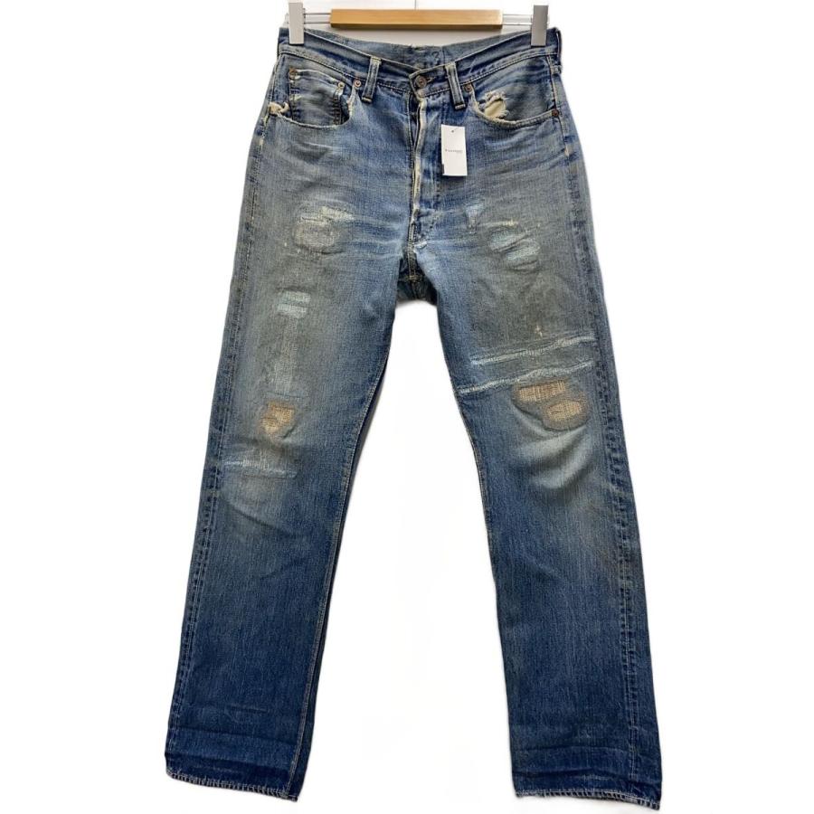 Levi's◇501XX/50s/隠しリベット/Vステッチ/デニム/IDG/無地