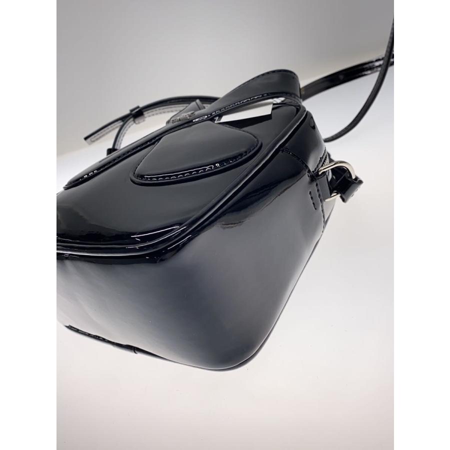 courreges クレージュ エナメル ショルダーバッグ ブラック Courreges◇ショルダーバッグ/エナメル/BLK/無地// : セカンド