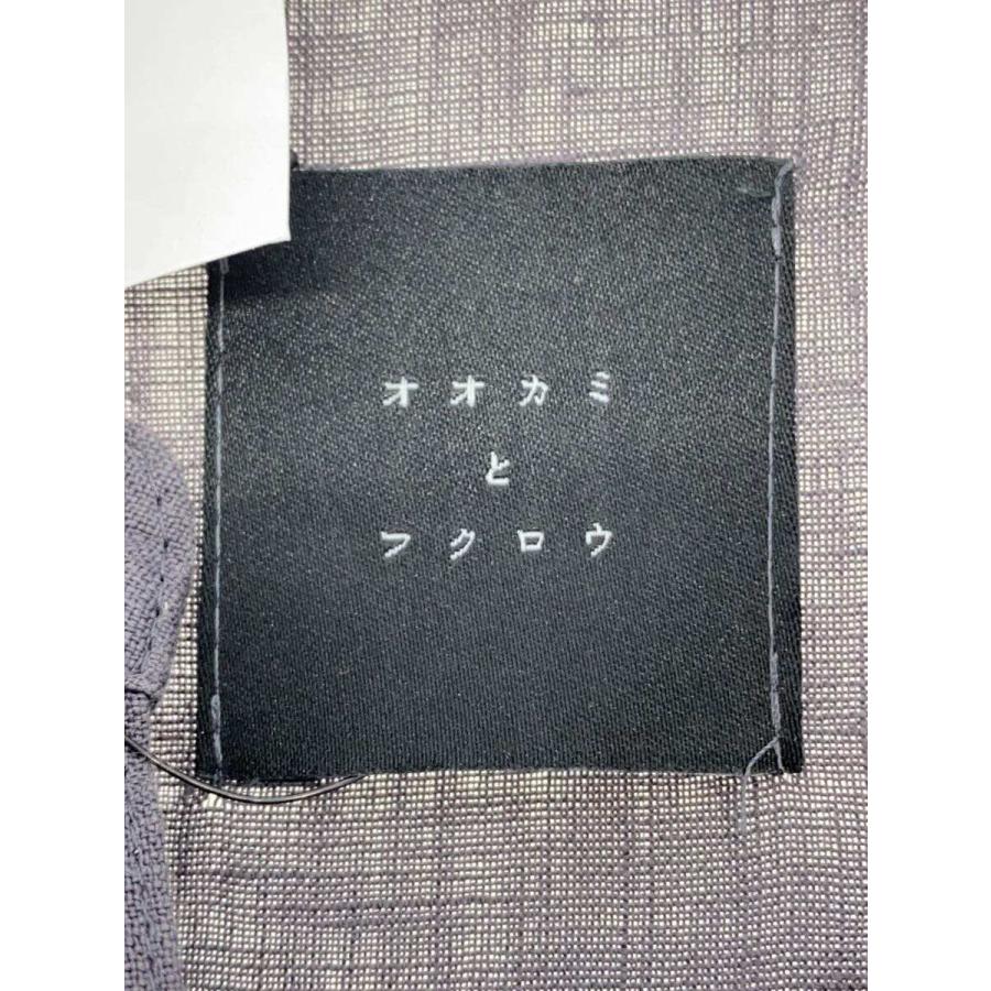 オオカミとフクロウ◇半袖ワンピース/--/リネン/GRY/無地/portom22104