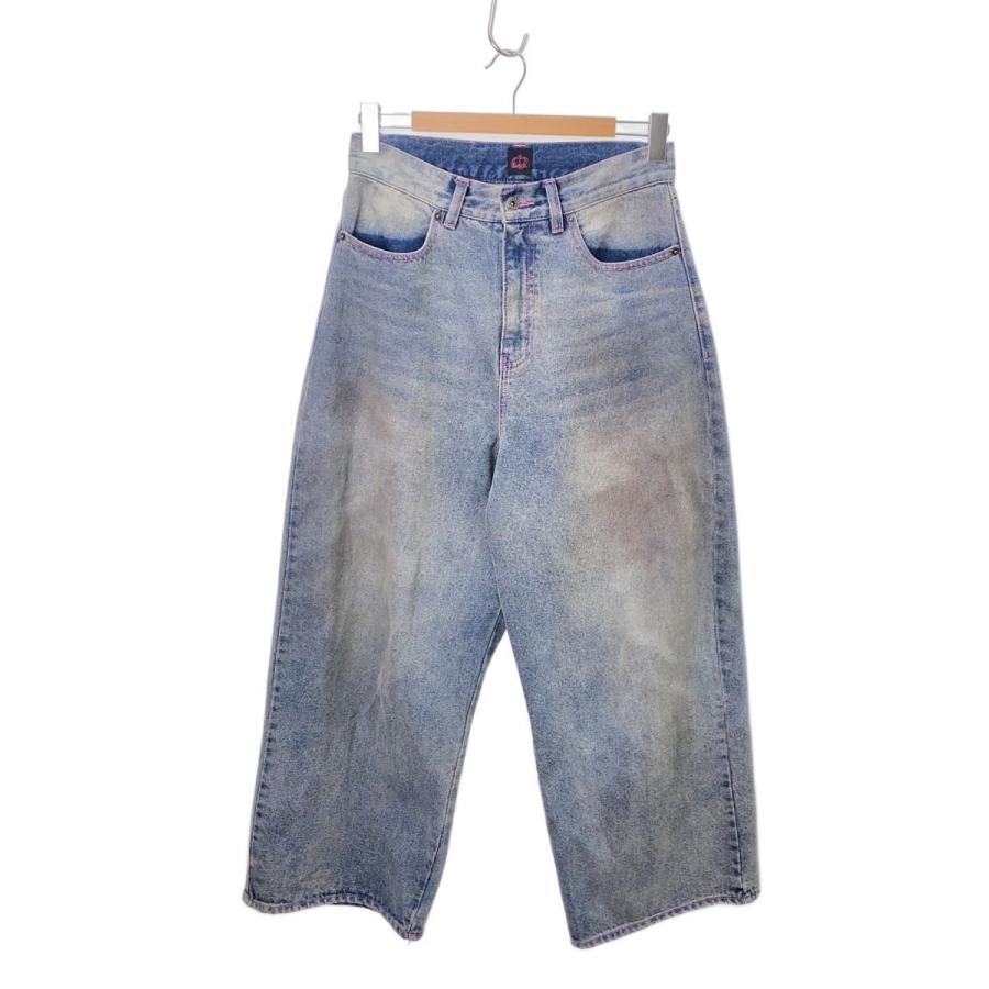 9090◇Ninety Girl Logo Buggy Denim Pants/M/デニム/IDG/NL0013