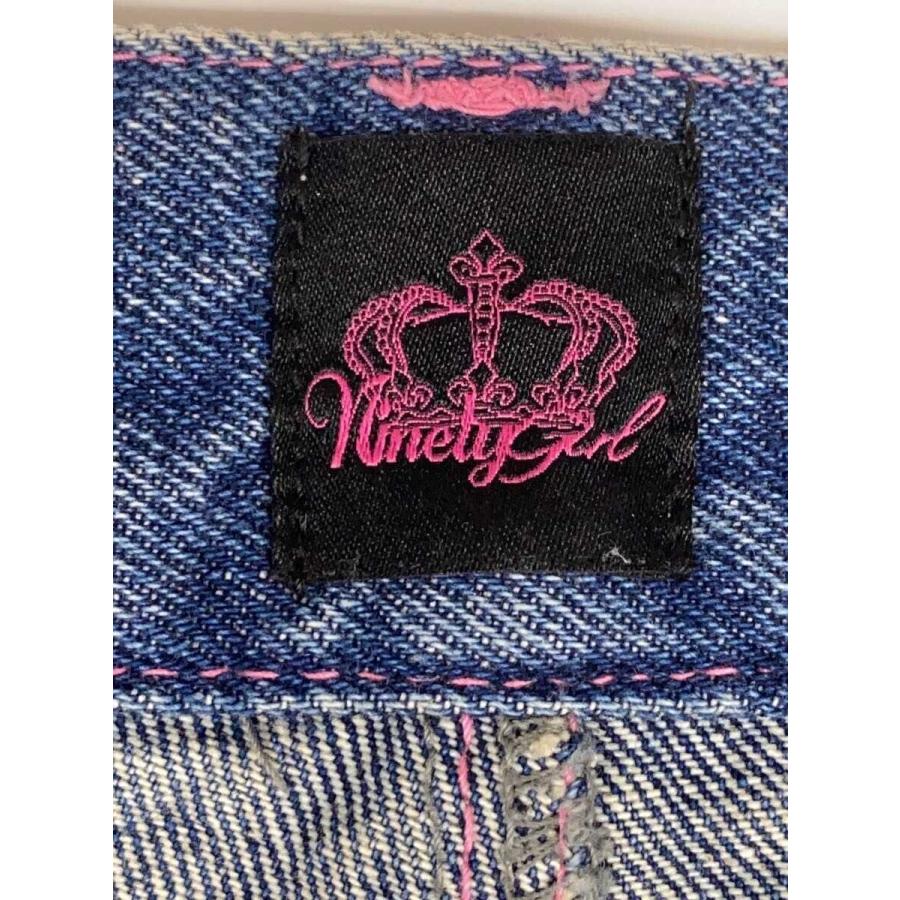 9090◇Ninety Girl Logo Buggy Denim Pants/M/デニム/IDG/NL0013