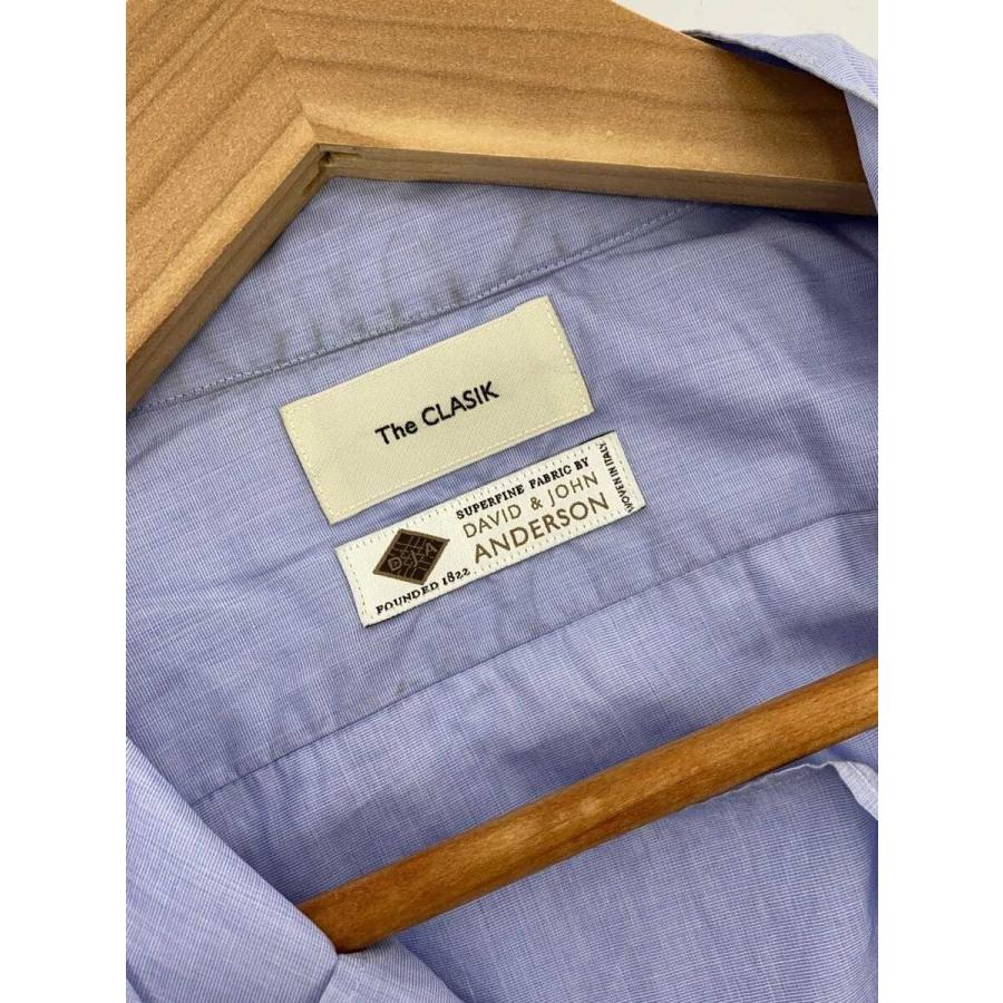 The CLASIK◇長袖シャツ/46/コットン/BLU/無地/22SS-CKSH-016