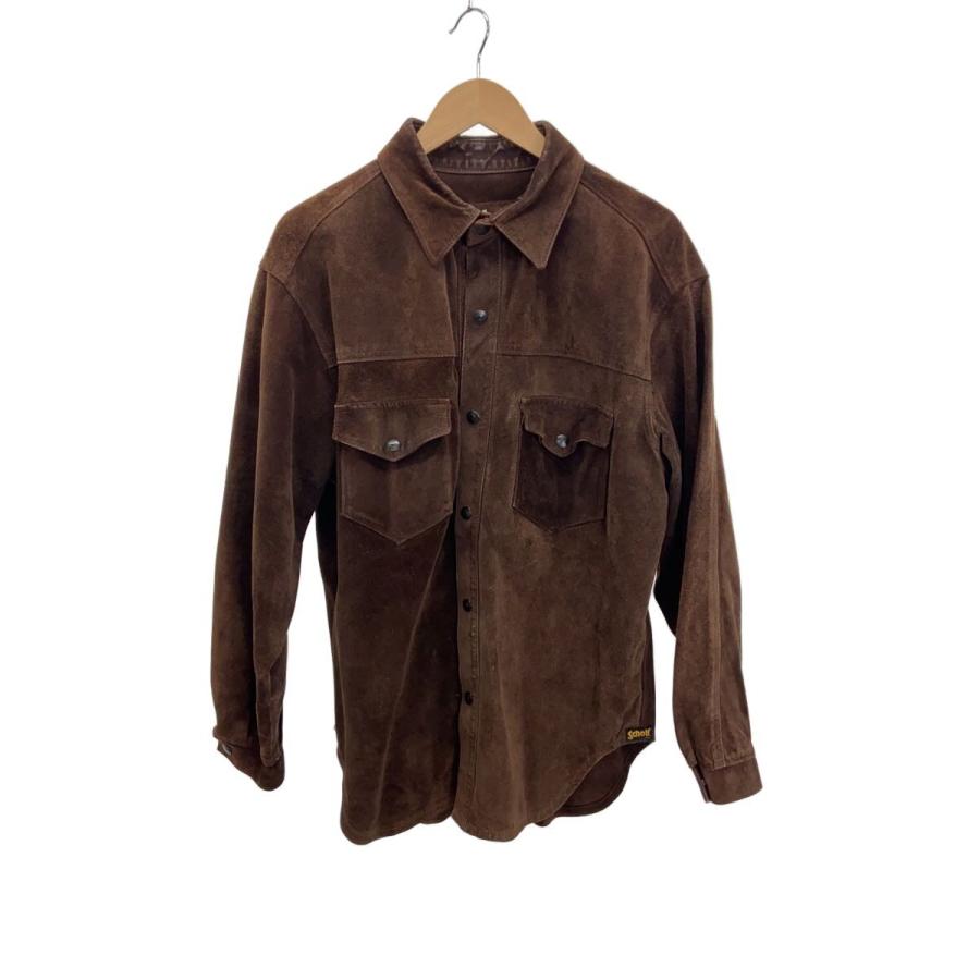 Schott◇レザージャケット・ブルゾン/--/レザー/BRW : セカンド