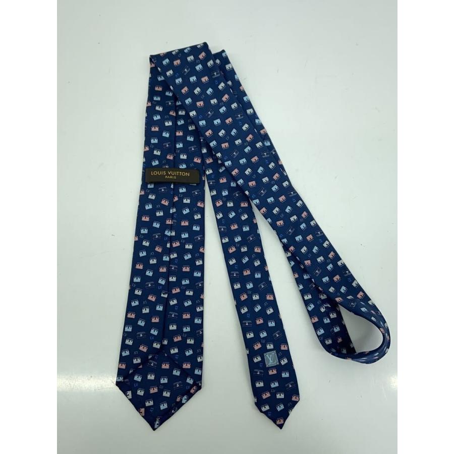 Louis Vuitton モノグラム ブルー　シルクネクタイ LOUIS VUITTON◇ネクタイ/シルク/BLU/総柄/メンズ : セカンド