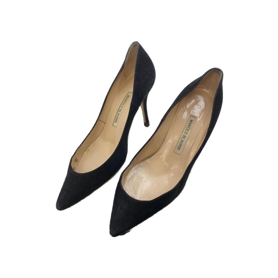 MANOLO BLAHNIK◇パンプス/35/BLK/スウェード/99WKETSUE090/擦れ汚れ有 