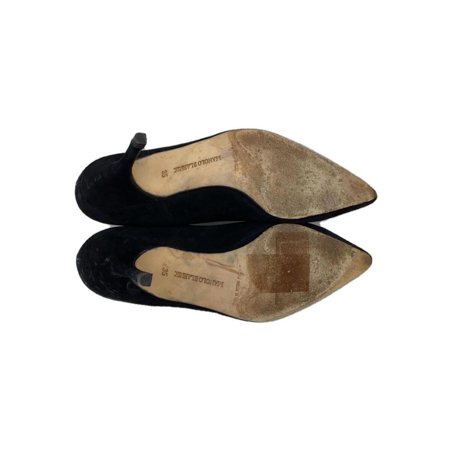 MANOLO BLAHNIK◇パンプス/35/BLK/スウェード/99WKETSUE090/擦れ汚れ有 