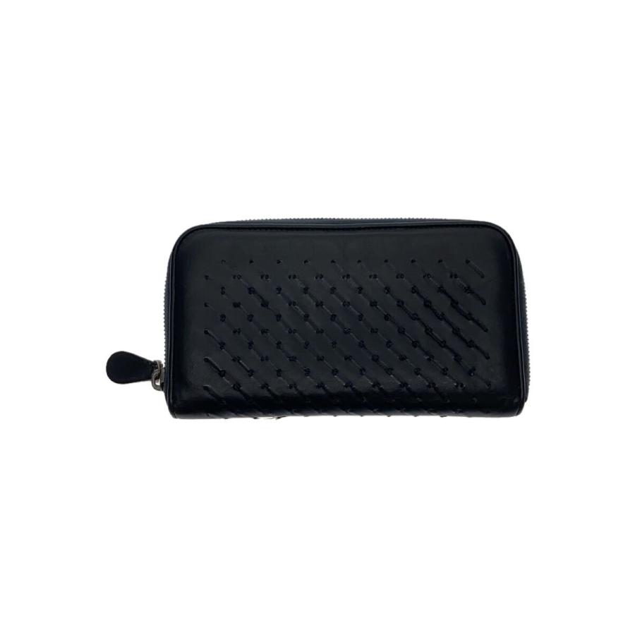 BOTTEGA VENETA◇長財布/レザー/ブラック/黒/メンズ/BOTTEGA VENETA