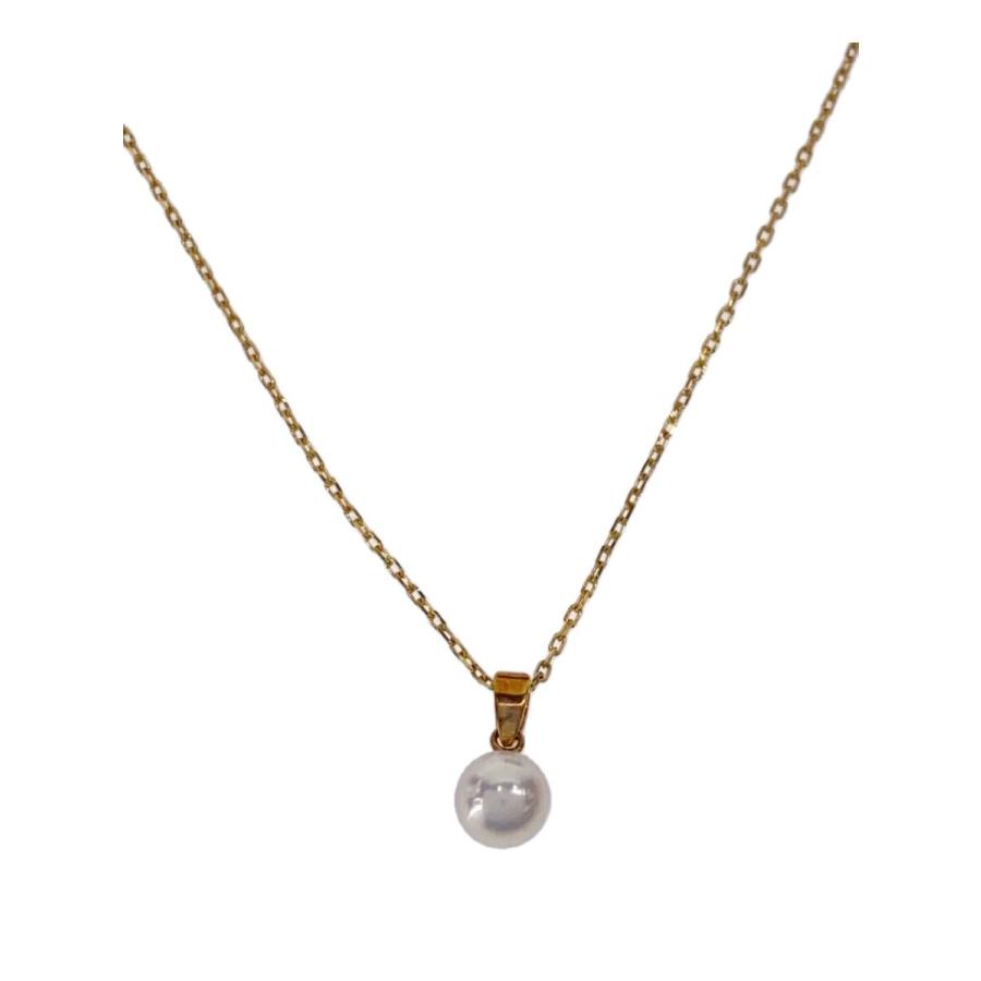 MIKIMOTO◇ネックレス/K18/パール/GLD/トップ有/レディース : セカンド