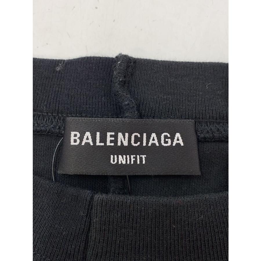 BALENCIAGA◇長袖Tシャツ/ロングカットソー/XS/コットン/BLK/プリント