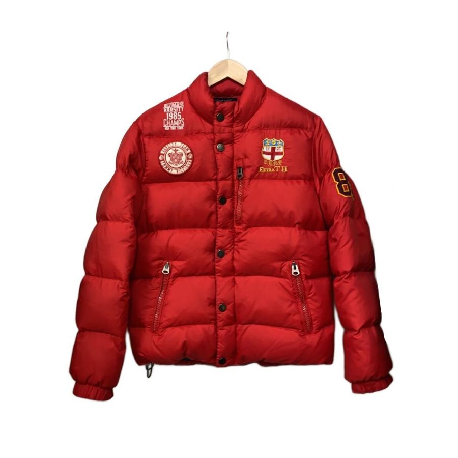 TOMMY HILFIGER◇ダウンジャケット/ワッペン/ナイロン/RED/11-2611808