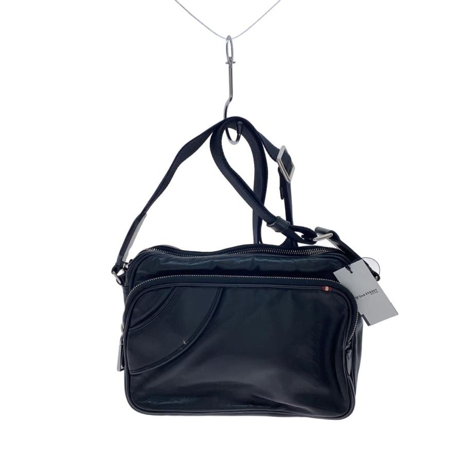 BALLY◇ショルダーバッグ/レザー/BLK/無地/スレ有/ : セカンド 