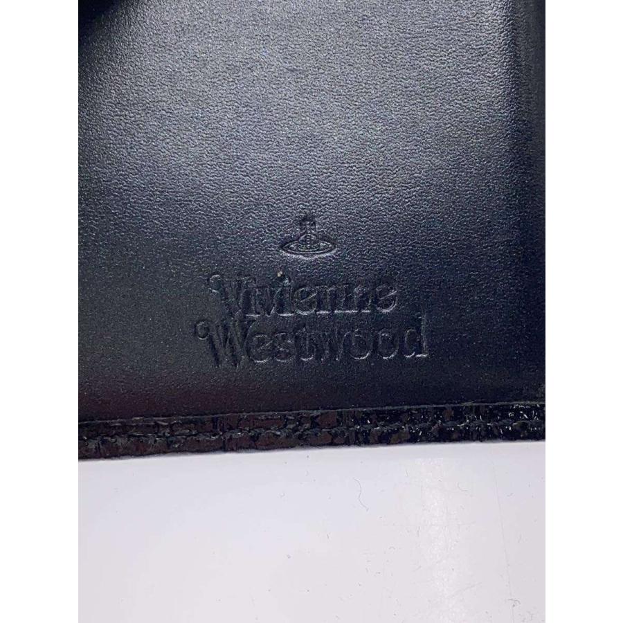 Vivienne Westwood◇3つ折り財布/エナメル/BLK/レディース : セカンド