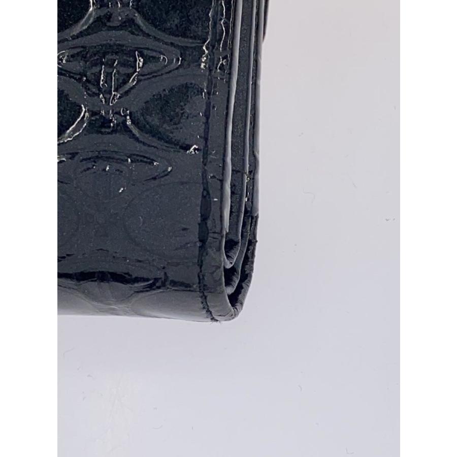 Vivienne Westwood◇3つ折り財布/エナメル/BLK/レディース : セカンド