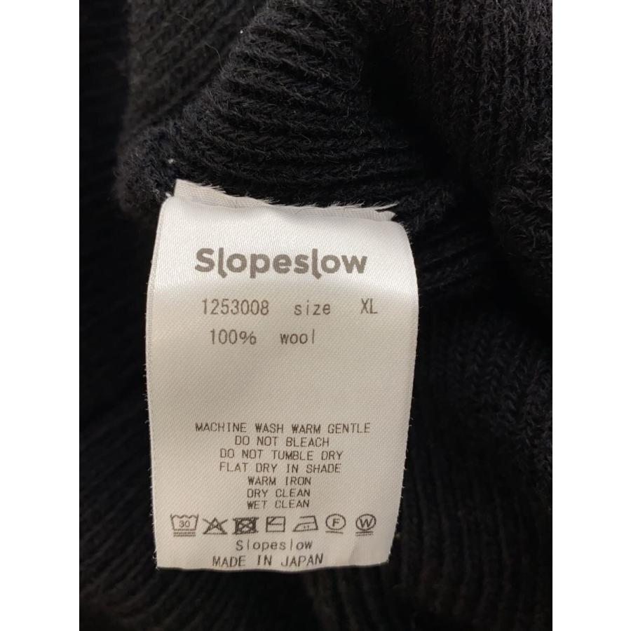 Slopeslow◇25AW/Hard twisted Shetlandwool type C-/XL/ウール/BLK 