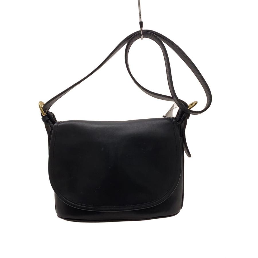 COACH◇オールドコーチ/ショルダーバッグ/レザー/BLK/4150/old