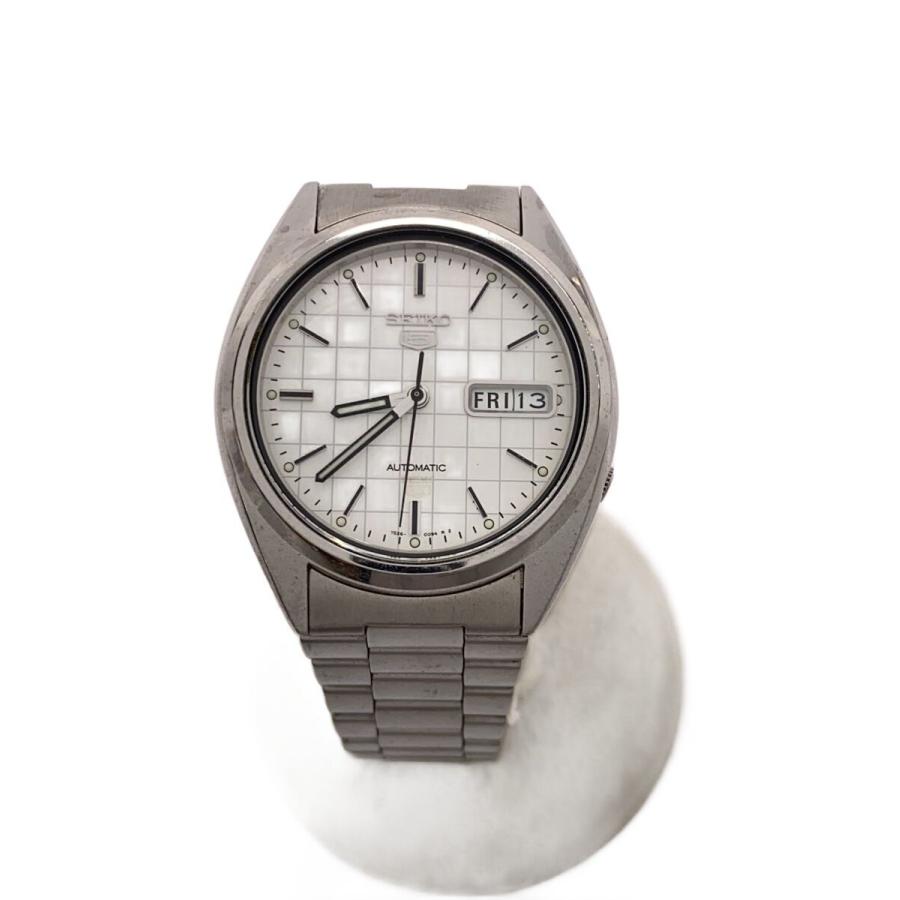 SEIKO◇クォーツ腕時計/アナログ/ステンレス/WHT/SLV/SS/7S26-3040 