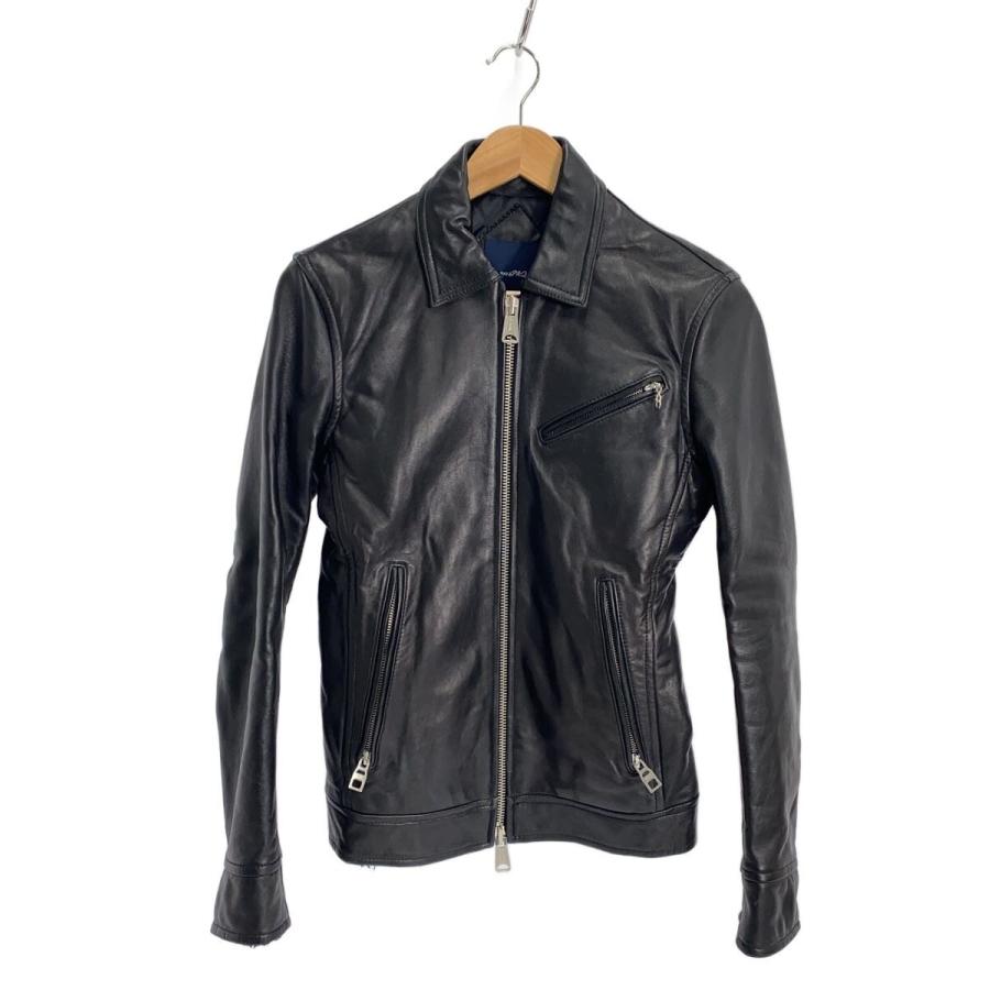 dean&mcqueen/シングルライダースジャケット/1/レザー/BLK/MFM5402