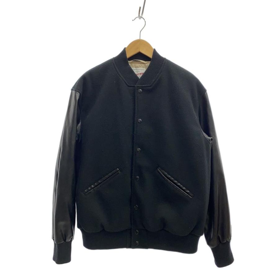 BUTWIN◇スタジャン/M/ポリエステル/BLK : セカンドストリートYahoo!店