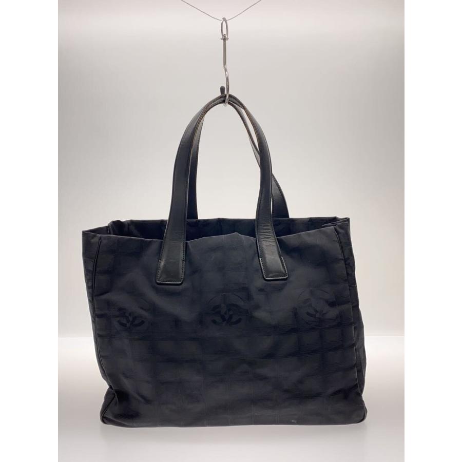 CHANEL◆トートバッグ/--/BLK/無地/A47148の画像