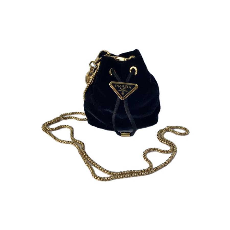 大人気‼️PRADAベルベット ミニポーチ チェーンストラップ付格安‼️値下げ不可‼️ Prada ベルベット ミニバッグ | ブラック | FARFETCH JP 大人気