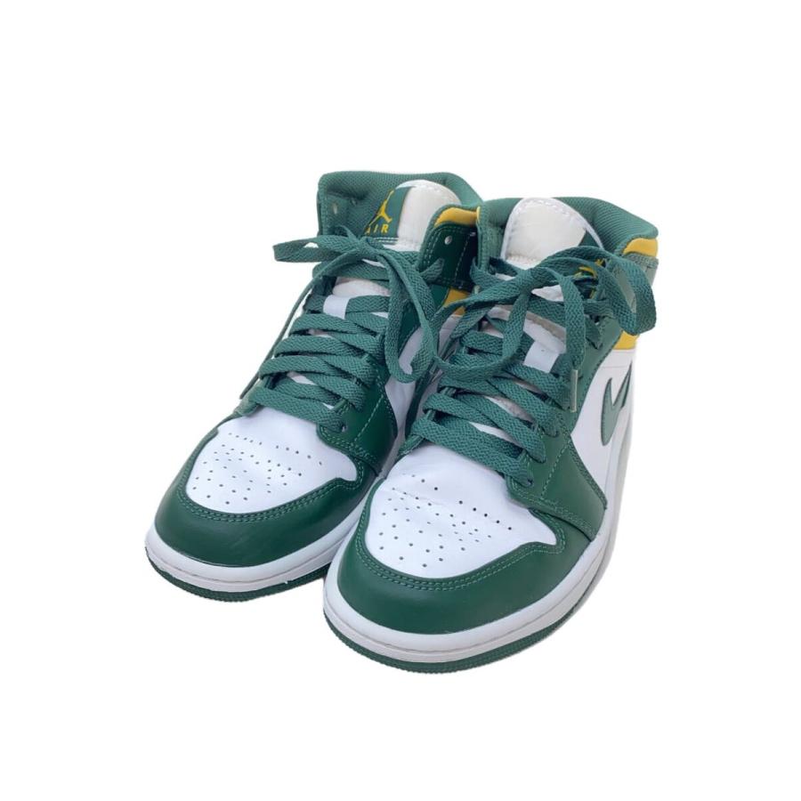NIKE◇AIR JORDAN 1 MID/エアジョーダン ミッド/25cm/GRN NIKE◇AIR JORDAN 1 MID/エアジョーダン ミッド/25cm/GRN