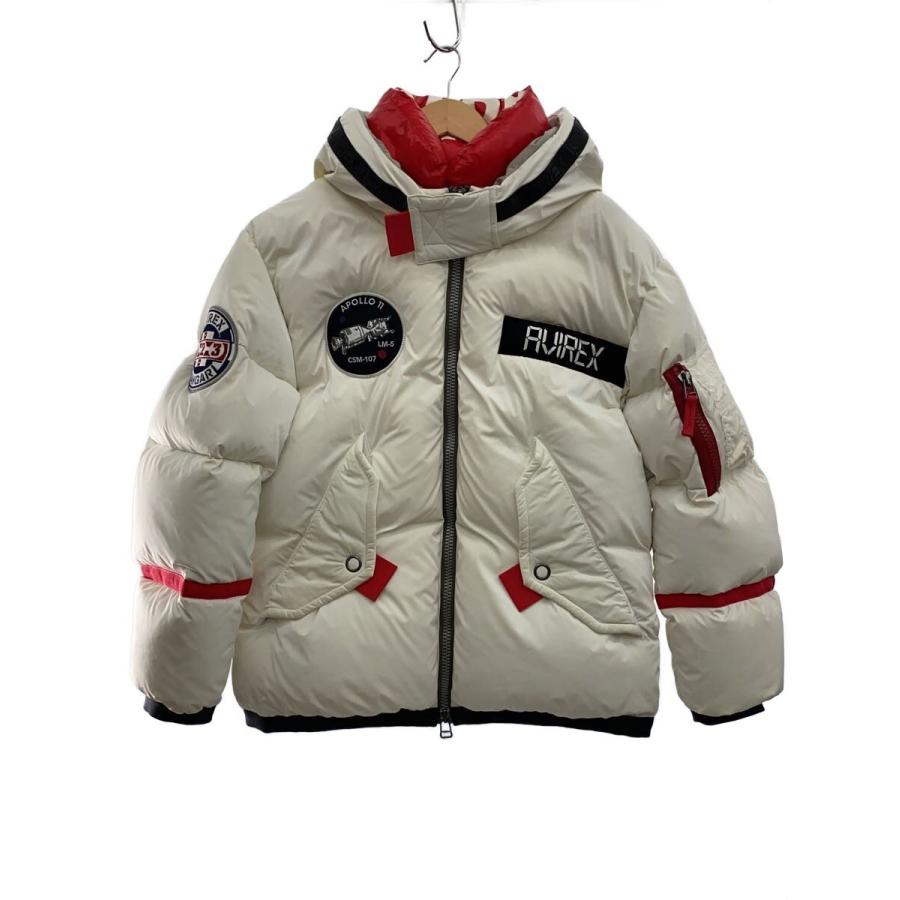 AVIREX◇APOLO DOWN JACKET/ダウンジャケット/XL/ポリエステル/WHT