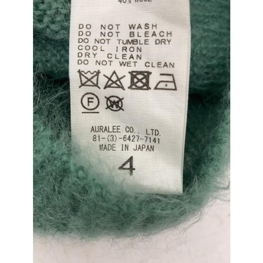 AURALEE◇Brushed Super Kid Mohair Knit P/O/4/モヘア/BLU/A23AP02KM