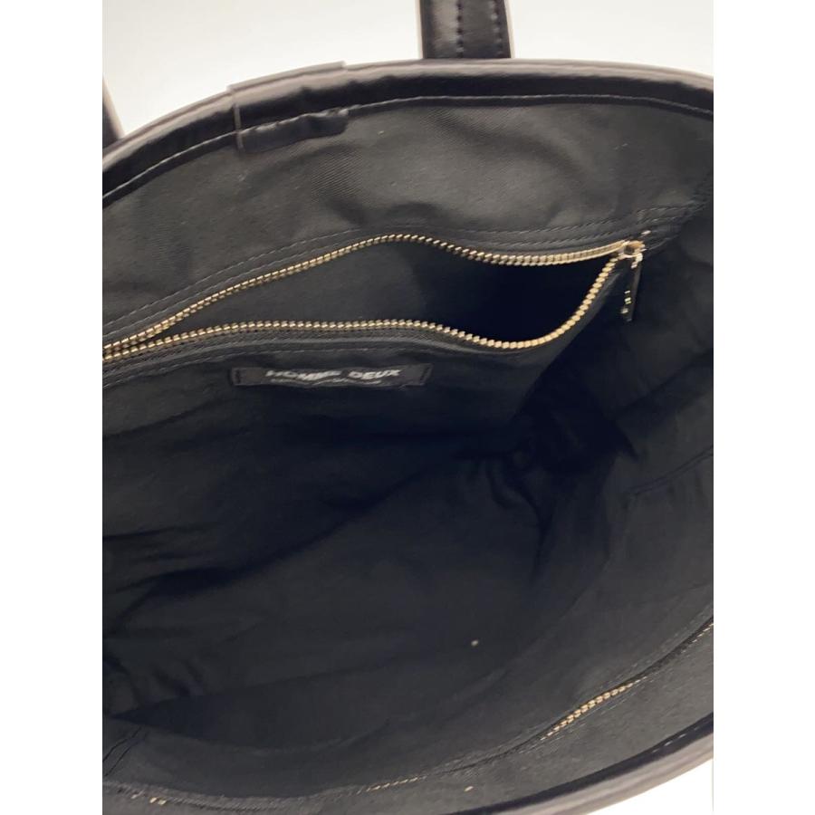 COMME des GARCONS HOMME DEUX◇トートバッグ/フェイクレザー/BLK/DO-K