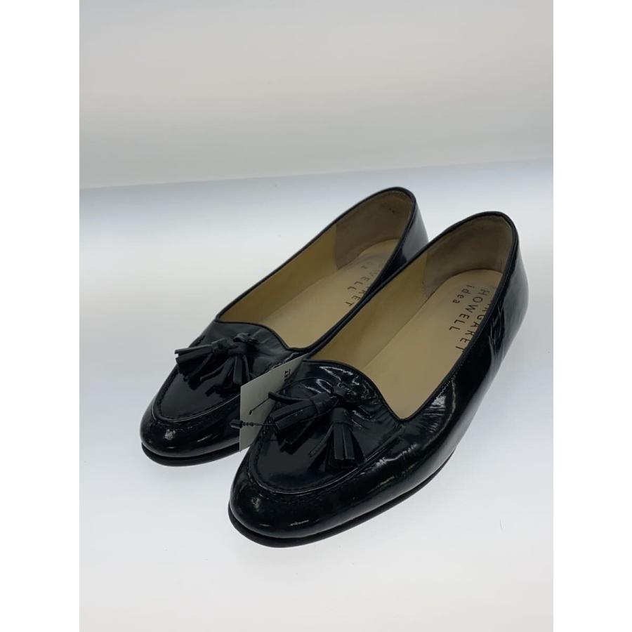 MARGARET HOWELL◇タッセルローファー/22.5cm/BLK/レザー/2141