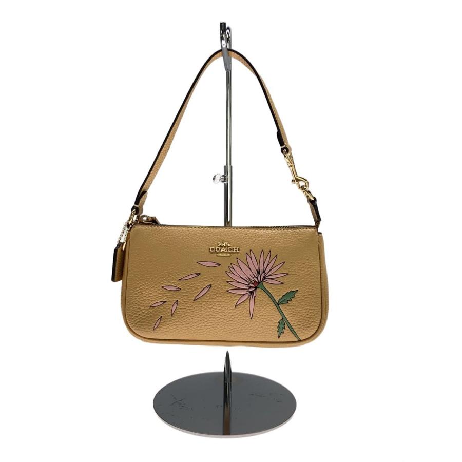 COACH◇×OBSERVED BY US/ショルダーバッグ/レザー/BEG/花柄/CU406 