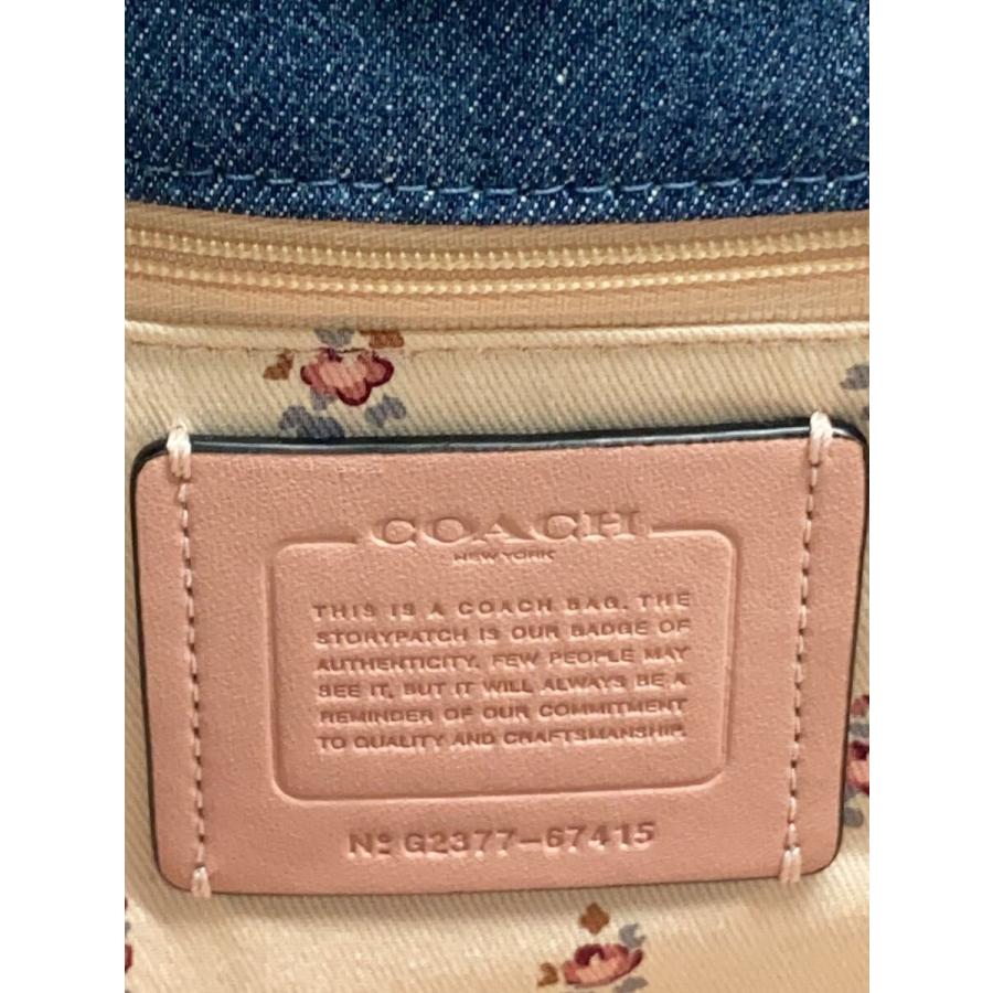 COACH◇トートバッグ_ホースアンドロック/デニム/BLU// : セカンド
