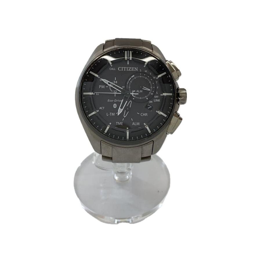 CITIZEN◇クォーツ腕時計/アナログ/ステンレス/BLK/SLV/W770-S115043 