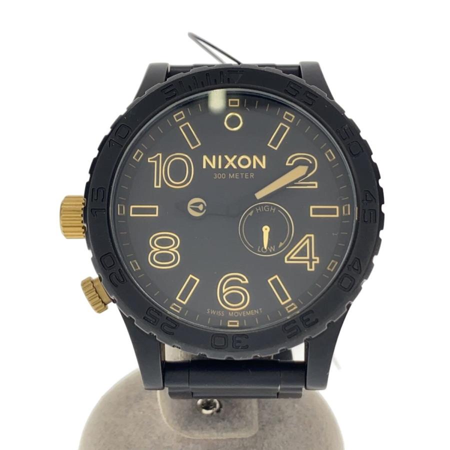NIXON◇クォーツ腕時計/アナログ/BLK/BLK/SS/51-30 : セカンド