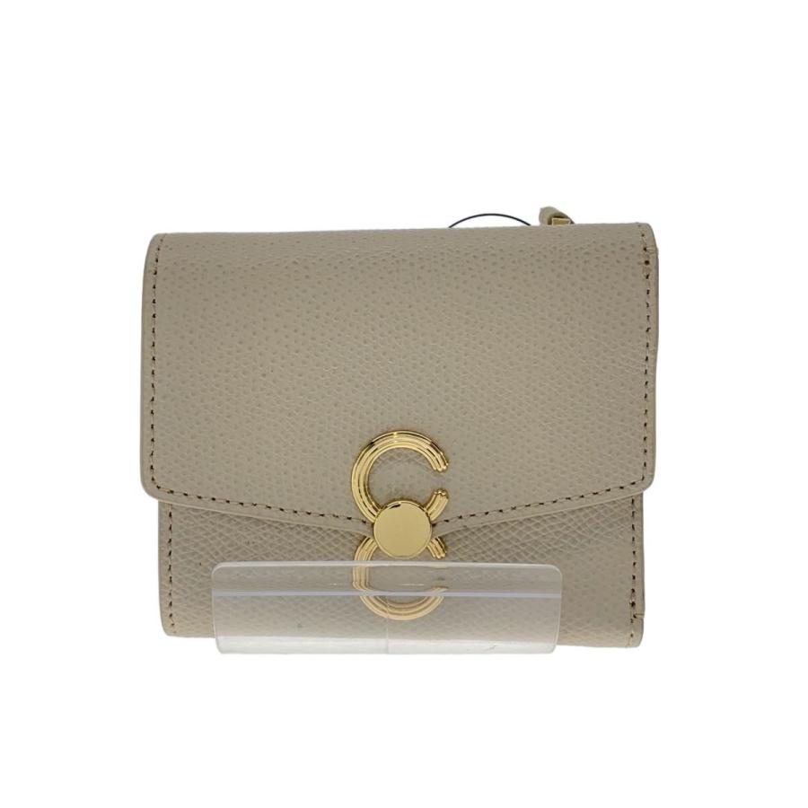 CAFUNE◇3つ折り財布/レザー/WHT/レディース : セカンドストリート