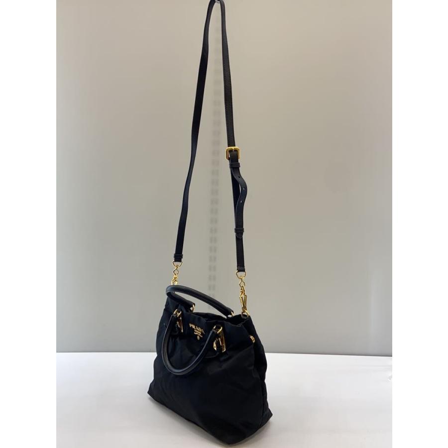 PRADA ブラック ナイロン ショルダーバッグ PRADA◇ショルダーバッグ/ナイロン/BLK/無地 : セカンドストリート