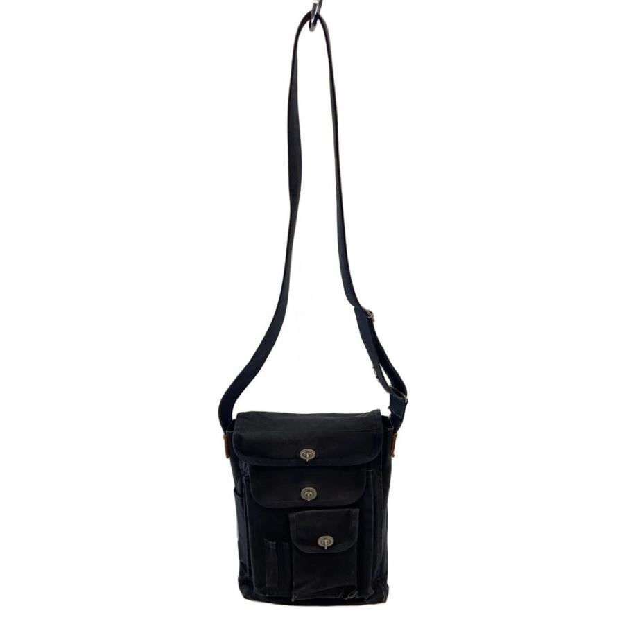 信三郎帆布◇擦れ、変色有/地質調査鞄/ショルダーバッグ/--/BLK