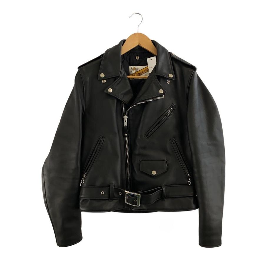 Schott ダブルライダースジャケット/38/BLK/618 Schott◇ダブルライダースジャケット/38/レザー/BLK/618// : セカンド