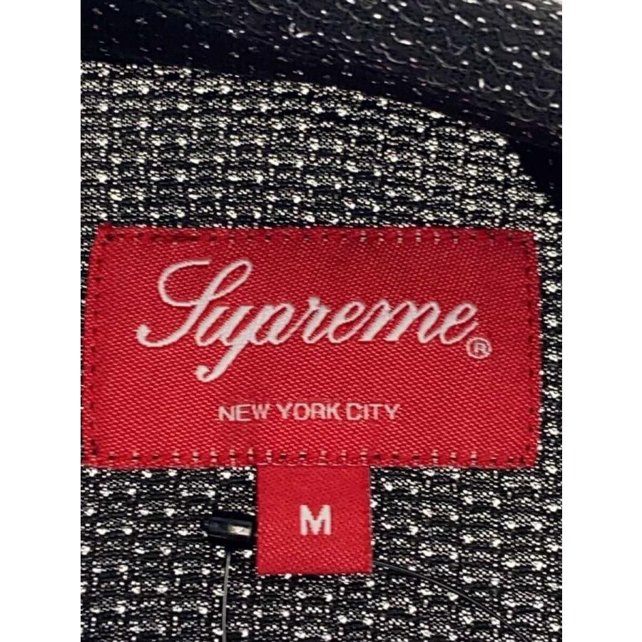 Supreme◇Lurex S/S Shirt/22aw/半袖シャツ/M/ポリエステル/BLK/無地