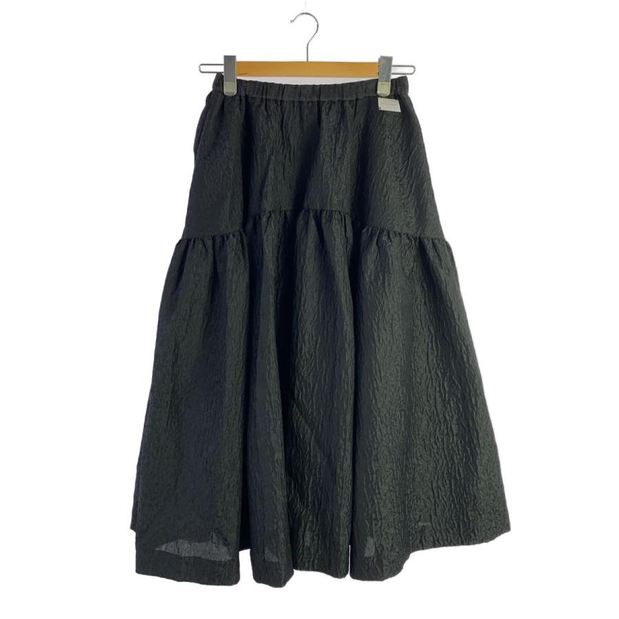 UNITED ARROWS◇エアリージャガードスカート/36/ポリエステル/BLK/1524