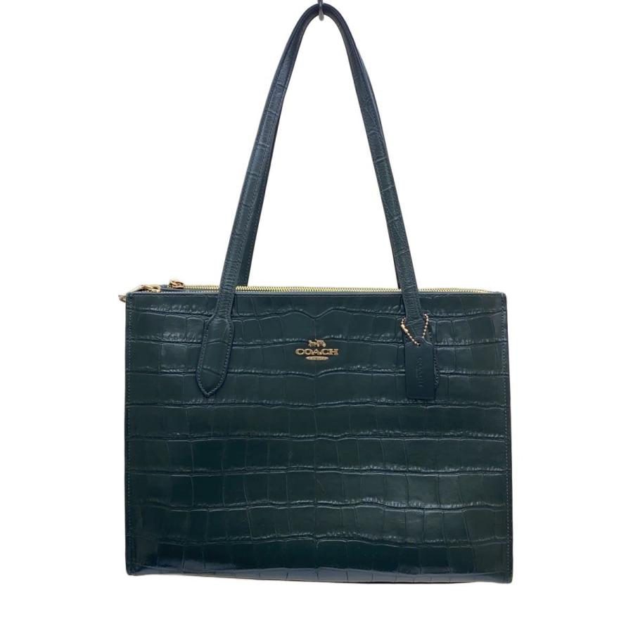 COACH◇ニーナ トート/トートバッグ/レザー/GRN/CL654 : セカンド