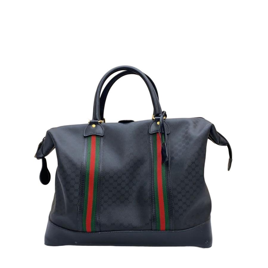 Gucci ブラック ボストンバッグ GUCCI◇ボストンバッグ/--/BLK/モノグラム : セカンドストリートYahoo