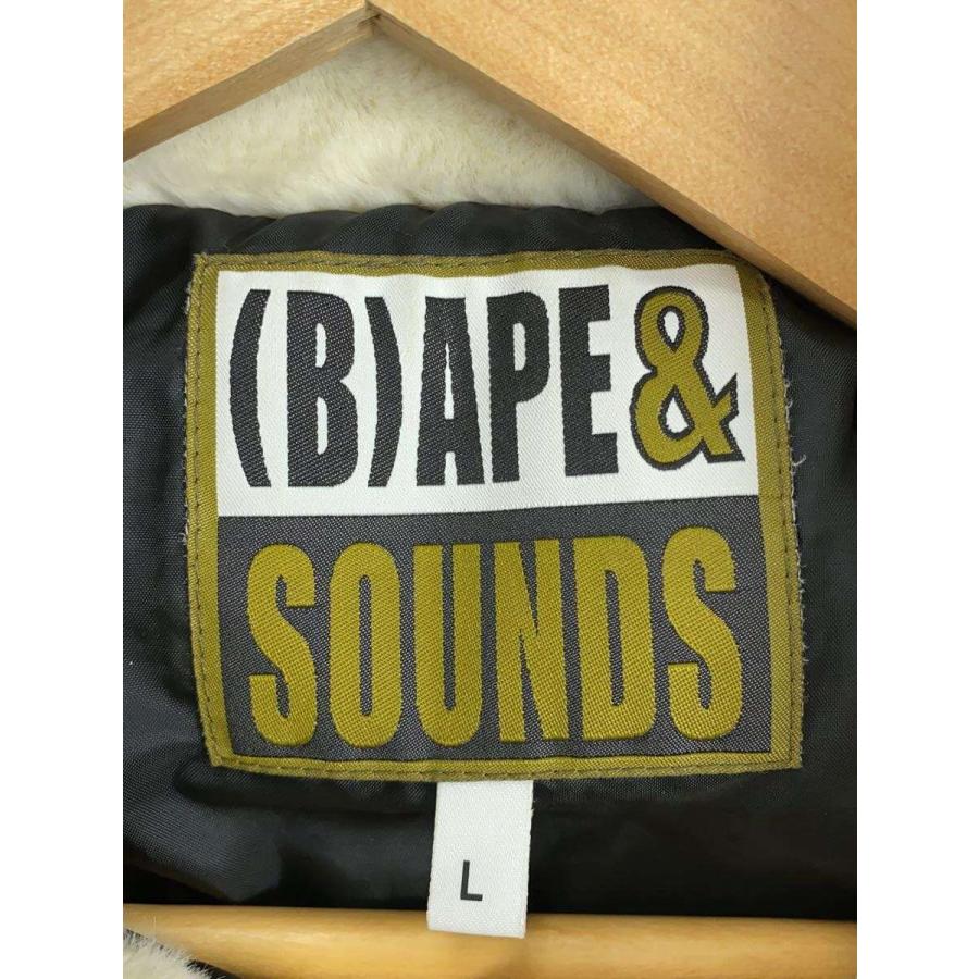 A BATHING APE◆ジャケット/L/ポリエステル/BLK/無地/001LJJ801004Mの画像