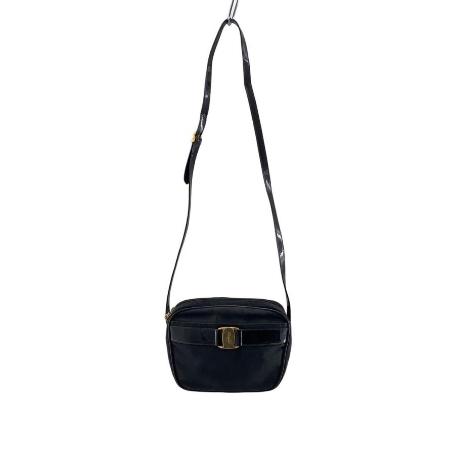 Salvatore Ferragamo◇ショルダーバッグ/BLK/DJ-21 4183 : セカンド