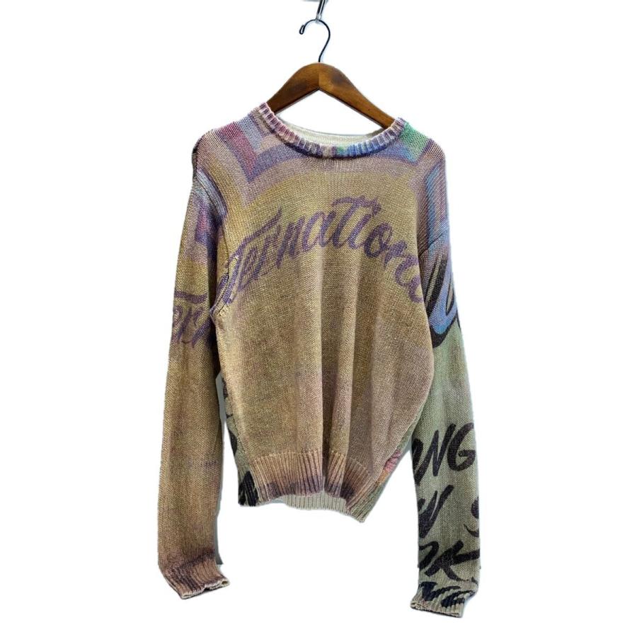 STUSSY◇ステューシー/23AW/Alfonso/ニットセーター/S/リネン/マルチ 
