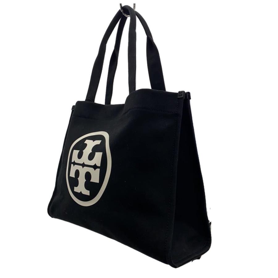 TORY BURCH◇トートバッグ/キャンバス/BLK/10008684 : セカンド TORY BURCH◇トートバッグ/キャンバス/BLK/10008684 : セカンド