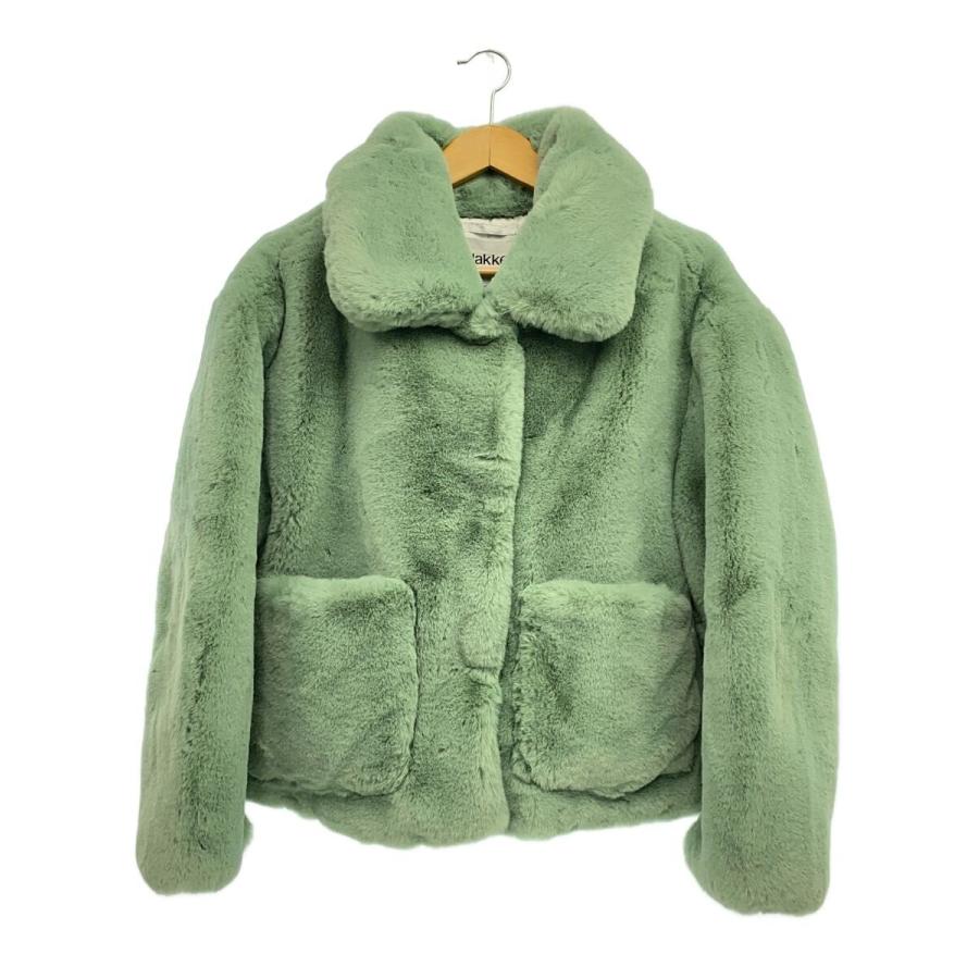 Jakke◇コート/S/ポリエステル/GRN/Traci Faux Fur Coat/ファーコート
